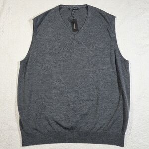 NWT Britches Gray Merino Wool Blend Classic Layering Sweater Vest
